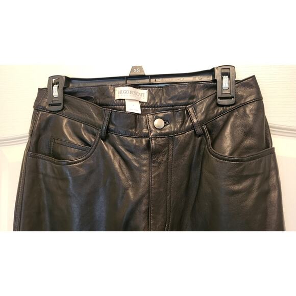 Hugo Buscati Collection Vintage Black Leather Pants Women's Size 8 - Picture 4 of 16